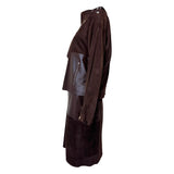 L'Estelle d'Ore 1980's Chocolate Brown Suede Skirt and Jacket Ensemble  , side 2