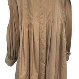 Galanos 80s Tan Oversized Trench Coat BACK 2 of 5