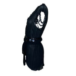 Jean Paul Gaultier Black Pearl Button Blouse and Belt, side 4