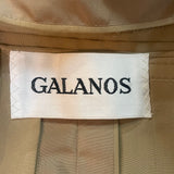 Galanos 80s Tan Oversized Trench Coat LABEL 5 of 5