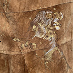  Roberto Cavalli Y2K Brown Suede Patchwork Skirt with Hand Painting. DETAIL 4 of 5