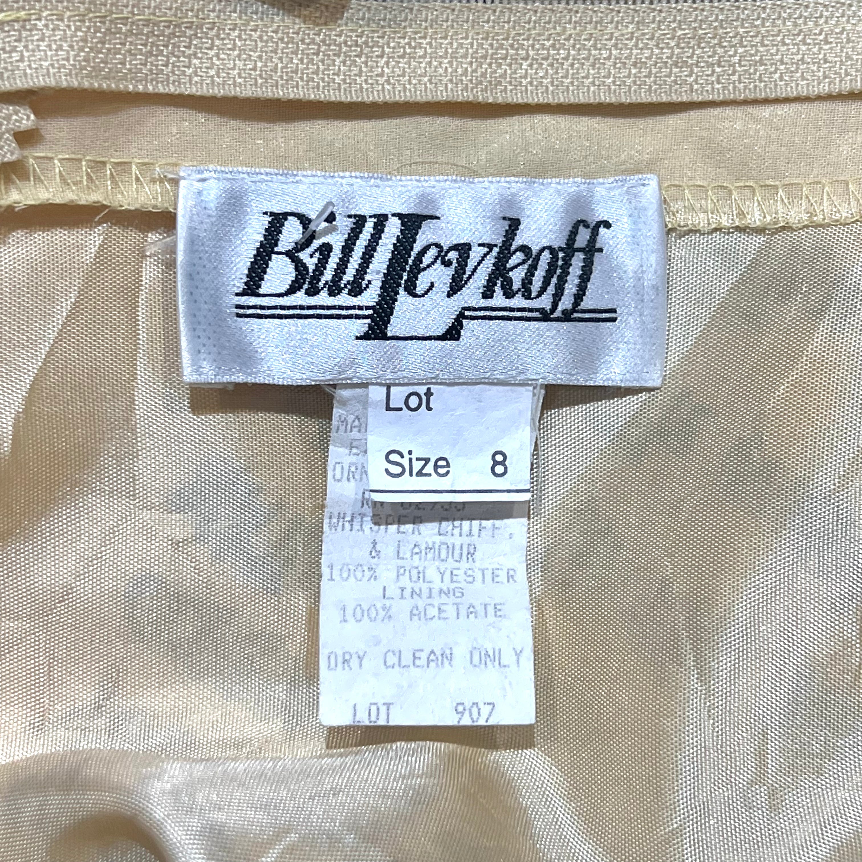 Bill Levkoff 1970s High School Diary Dress, label