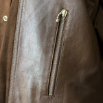 L'Estelle d'Ore 1980's Chocolate Brown Suede Skirt and Jacket Ensemble  , detail 2