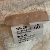 Alaia Y2K White Textured Knit Drop Waist Dress, label