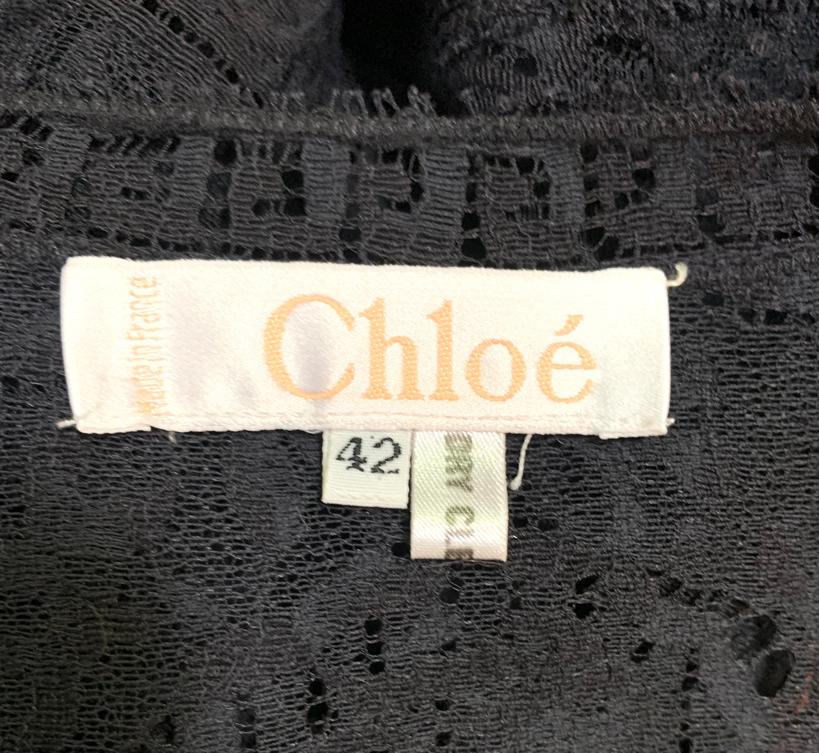 Chloé Neo Victorian Black Eyelash Lace Bolero Jacket LABEL 4/4