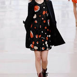 Chloé F/W 2007 Eclectic Little Black and Red Pleather and Rhinestone Mini Dress, runway