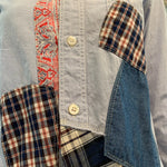  Junya Watanabe for Comme des Garcons 2011 Chambray Patchwork Shirt Dress DETAIL 4 of 5