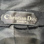 DIOR 60s Haute Couture Black Two-Piece Wool Dress, label