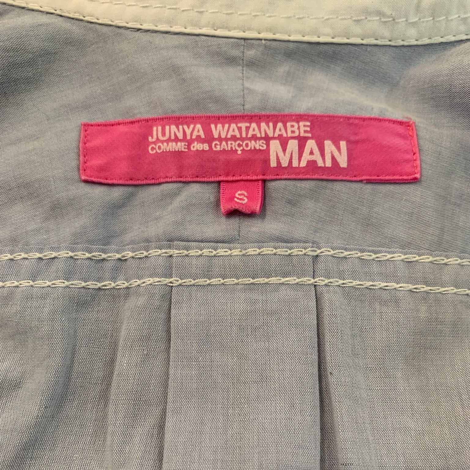  Junya Watanabe for Comme des Garcons 2011 Chambray Patchwork Shirt Dress LABEL 5 of 5