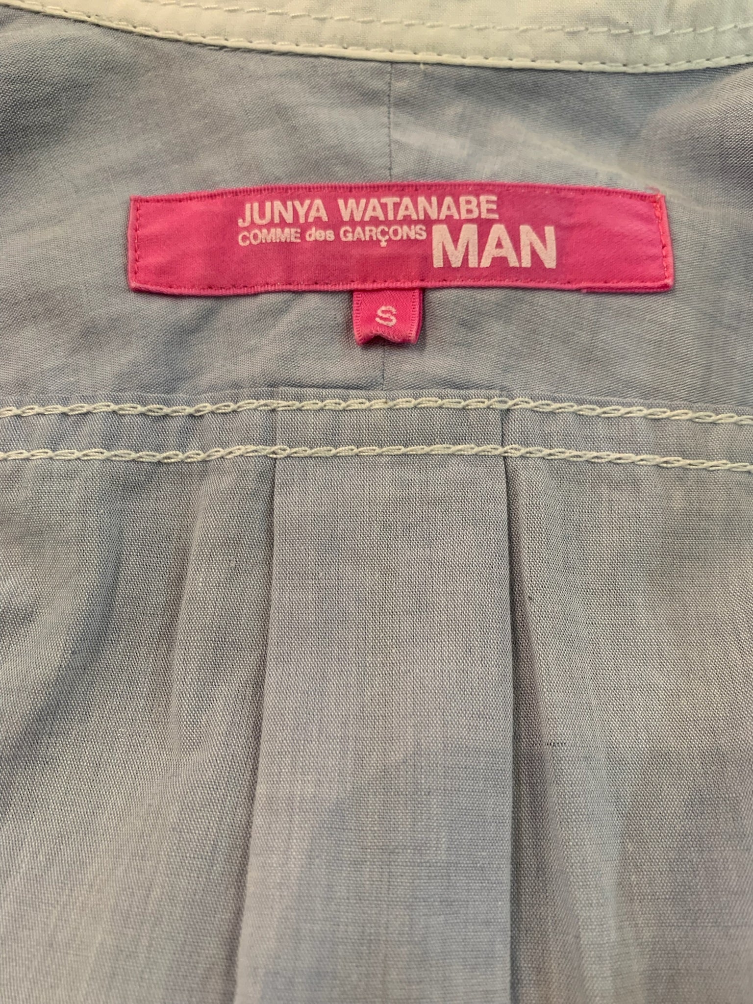  Junya Watanabe for Comme des Garcons 2011 Chambray Patchwork Shirt Dress LABEL 5 of 5