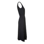 Y's by Yohji Yamamoto F/W 2019 Black Open Weave Wool Deep V-Back Dress, side 2