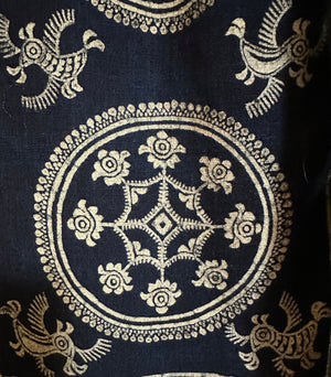 Chinese Miao Tribe Hmong Minority 20t Century Hand Embroidered Jacket INDIGO DETAIL 4 of 7