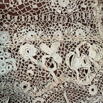  1920s Ecru  Irish Crochet Hand Embroidered Dress CROCHET DETAIL  6 of 8