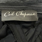 Ceil Chapman 1950's Black Silk Fitted Cocktail Dress, label
