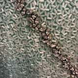 Galanos 80s Heavily Embellished Seafoam Green Gown, detail