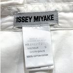 Issey Miyake 1990s Archival White Shirt Tie Dress, label