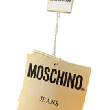 90s Moschino Jeans Faux Leather Brass Studded Heart Vest TAGS 10/12