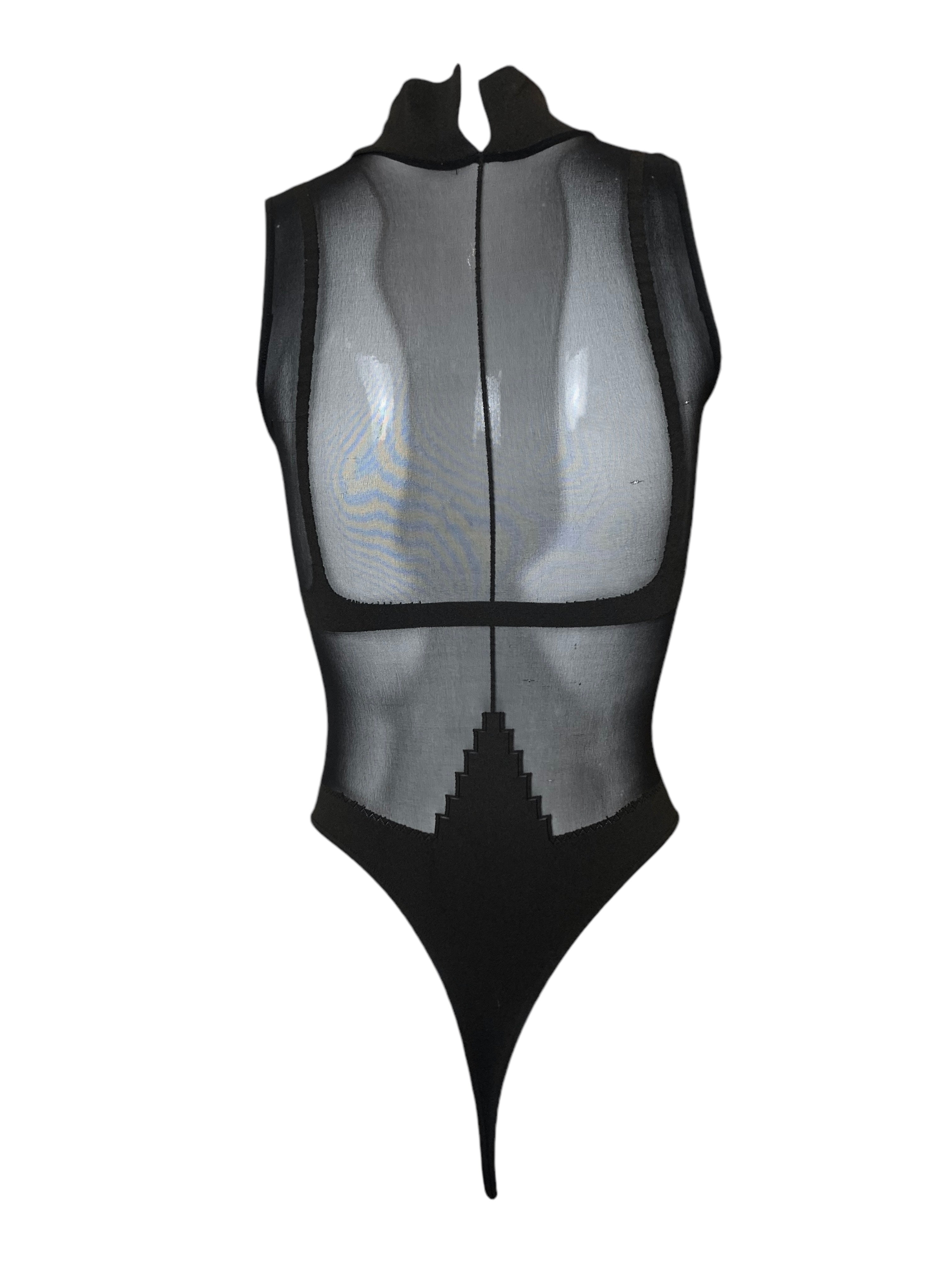 Jean Paul Gaultier x Wolford '99 Lingerie Bodysuit BACK 4/10