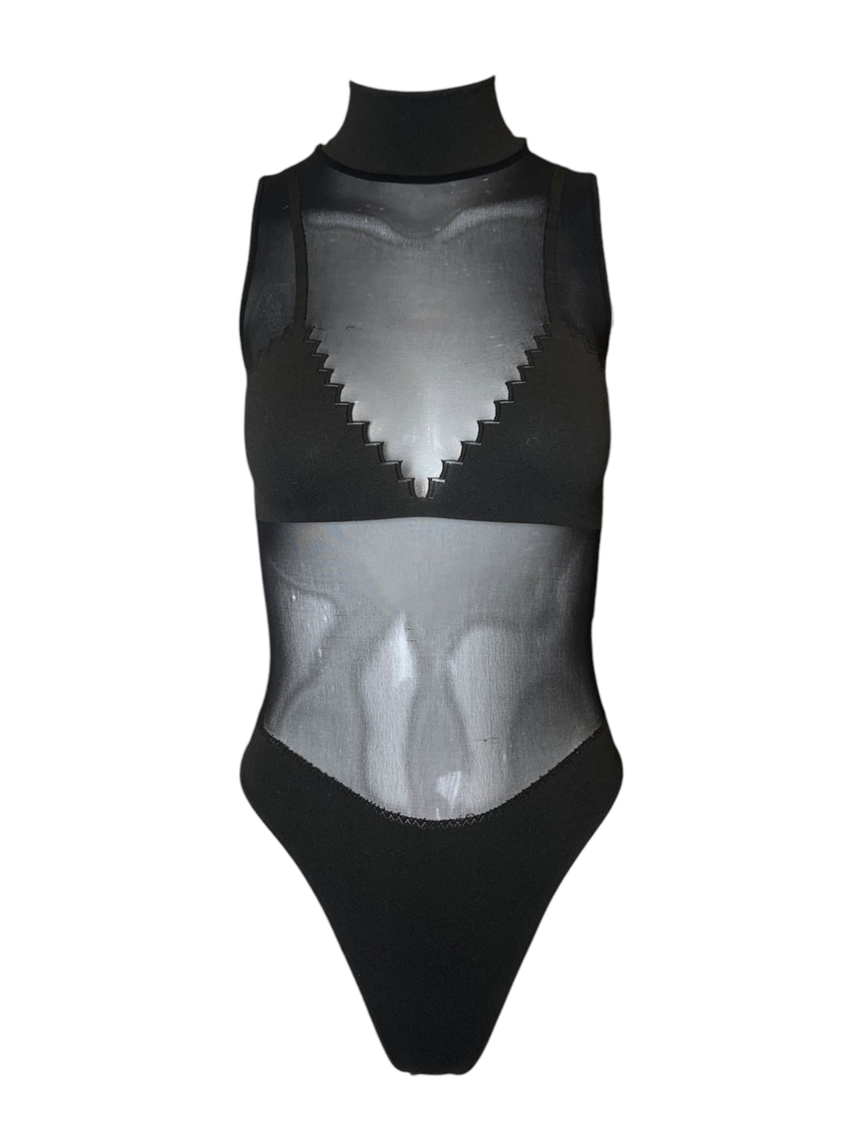 Jean Paul Gaultier x Wolford '99 Lingerie Bodysuit FRONT 1/10