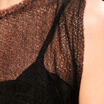 Fendi by Karl Lagerfeld S/S 2010 Black Lace Drop Waist Dress, shoulder detail
