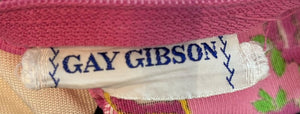 Gay Gibson 60s Multi-Color Poly Paisley Mini Dress LABEL 6 of 6