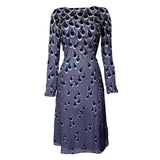 Irene by Greg LaVoi 2000s Silk Beaded Peacock Dress