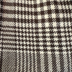   Valentino Brown and Ivory Houndstooth Wool Dress Coat with Velvet Trim DETAIL 5 of 6