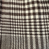   Valentino Brown and Ivory Houndstooth Wool Dress Coat with Velvet Trim DETAIL 5 of 6