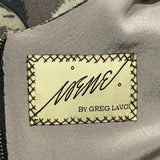 Irene by Greg LaVoi 2000s Silk Beaded Peacock Dress, label