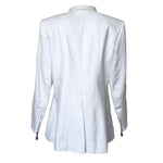 Hermès Late 1970's White Linen Blazer Jacket, back
