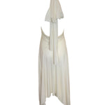 Norma Kamali 70s Cream Jersey Halter Disco Dress BACK 3/5