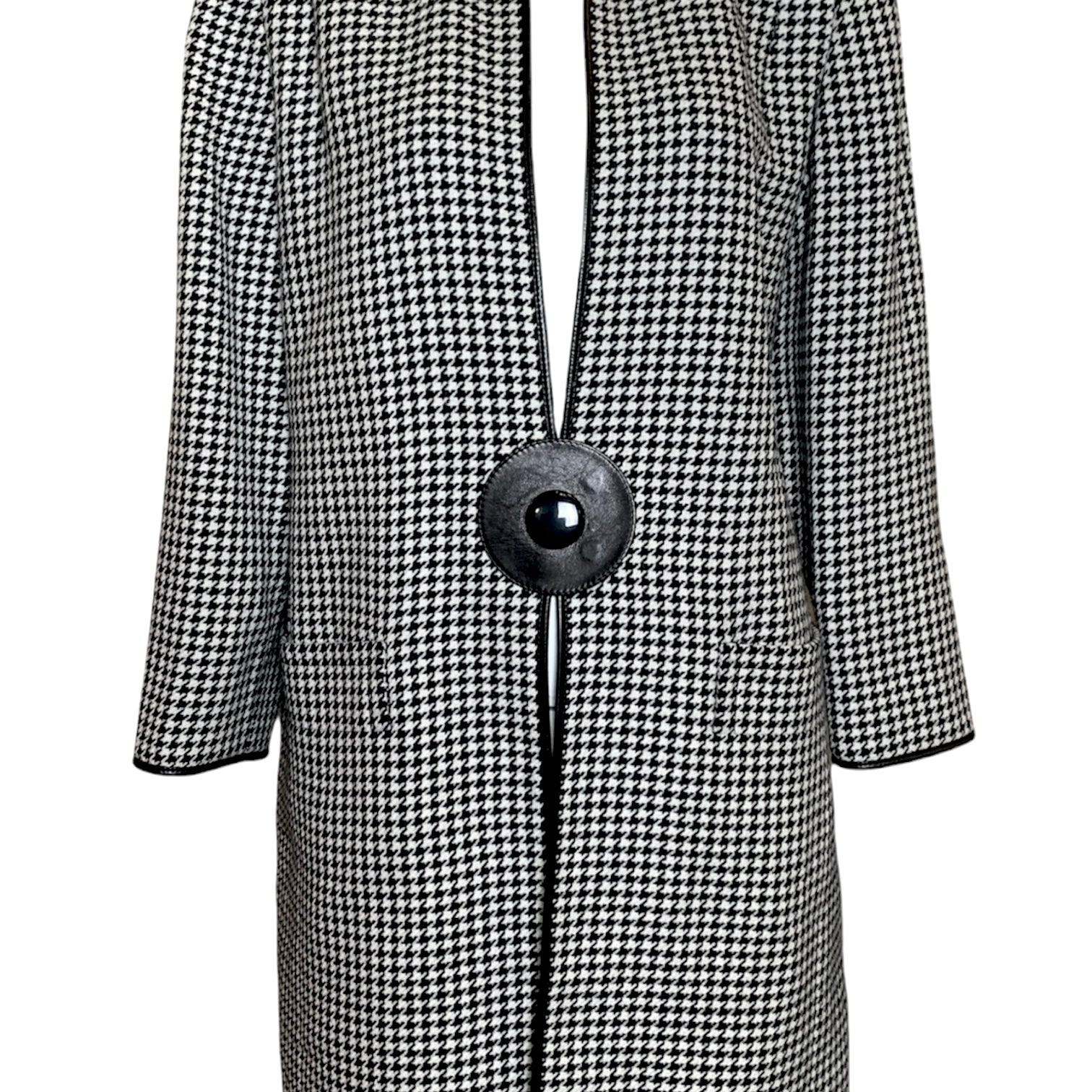 Pierre Cardin 1980s Houndstooth Coat FRONT 1/6