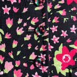 Moschino 2000's Black and Pink Floral Skirt Suit, detail