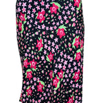 Moschino 2000's Black and Pink Floral Skirt Suit, skirt