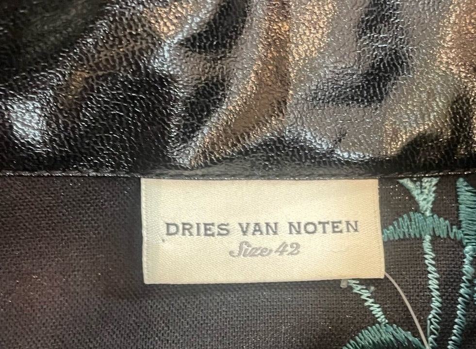Dries van Noten Contemporary Floral Embroidered Rain Coat LABEL 5 of 5
