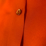 Yves Saint Laurent Orange Silk Blouse and Pants Ensemble BUTTON DETAIL 10/11