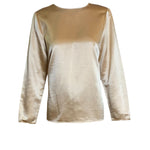 Geoffrey Beene Gold Woven Silk Blouse + Skirt Ensemble FRONT BLOUSE PHOTO 4 OF 11