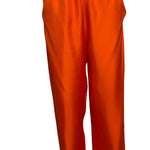 Yves Saint Laurent Orange Silk Blouse and Pants Ensemble PANTS FRONT 5/11