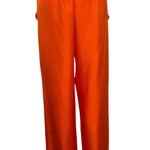 Yves Saint Laurent Orange Silk Blouse and Pants Ensemble PANTS BACK 7/11