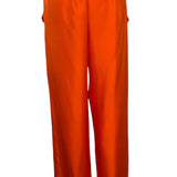 Yves Saint Laurent Orange Silk Blouse and Pants Ensemble PANTS BACK 7/11