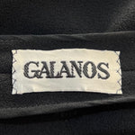 Galanos 1980's Black Wool Crepe Tulip Sleeve Tunic Dress, label