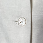 Hermès Late 1970's White Linen Blazer Jacket, button