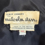 Malcolm Starr 1970s Black, Red and Gold Lurex Dress, label