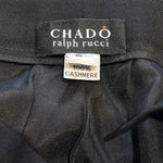 Chado Ralph Rucci S/S 2001 Charcoal Black Cashmere Pant Suit, label