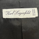 Karl Lagerfeld Late 1980s Black Tuxedo Coat Dress, label