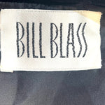 Bill Blass 1970s Black Animal Print Textured Velvet Belted Belted Coat, label