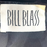 Bill Blass 1970s Black Animal Print Textured Velvet Belted Belted Coat, label