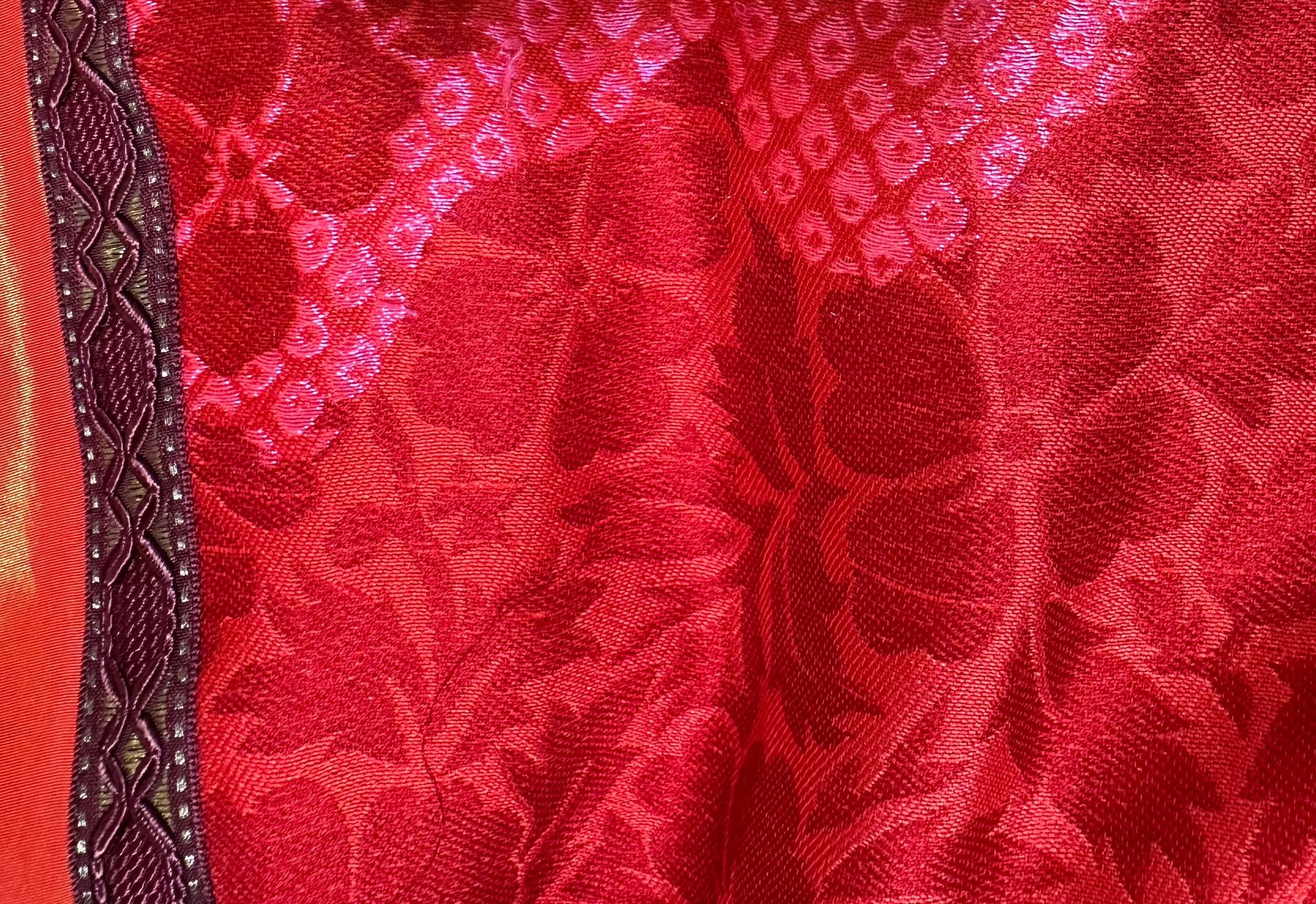 KENZO 2000s Silk Kimono Inspired Patchwork Maxi Skirt, detail 2