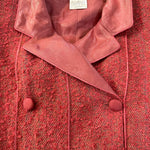 Chanel 1999 Pink Nubby Lightweight Double-Breasted Skirt Suit, jacket detail