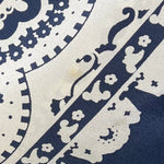 Gucci by Tom Ford Cruise 2004 Paisley Navy Blue and Ivory Large Silk Pareo Scarf, slight yellowing
